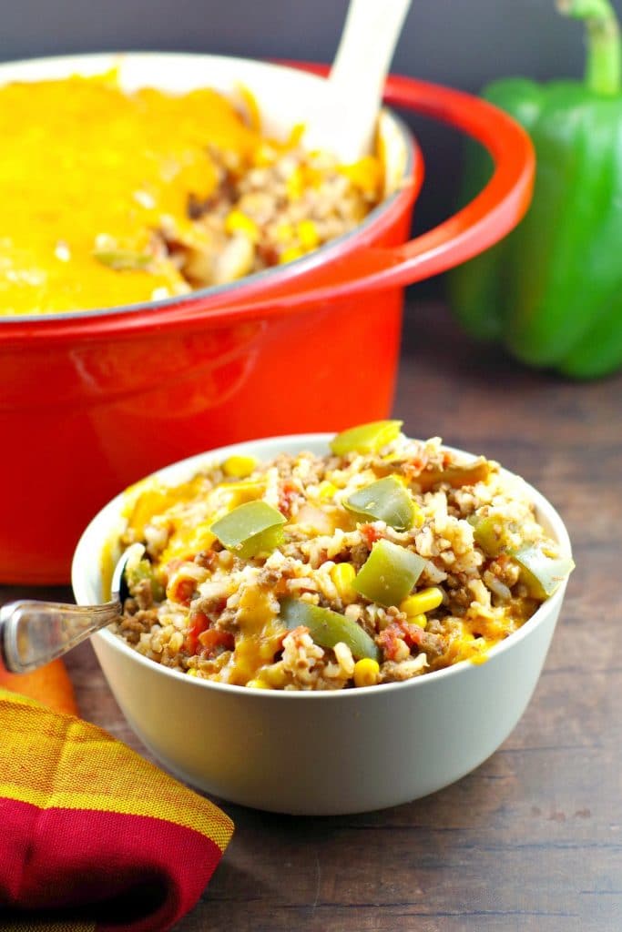 Stuffed Green Pepper Casserole | healthy - Food Meanderings