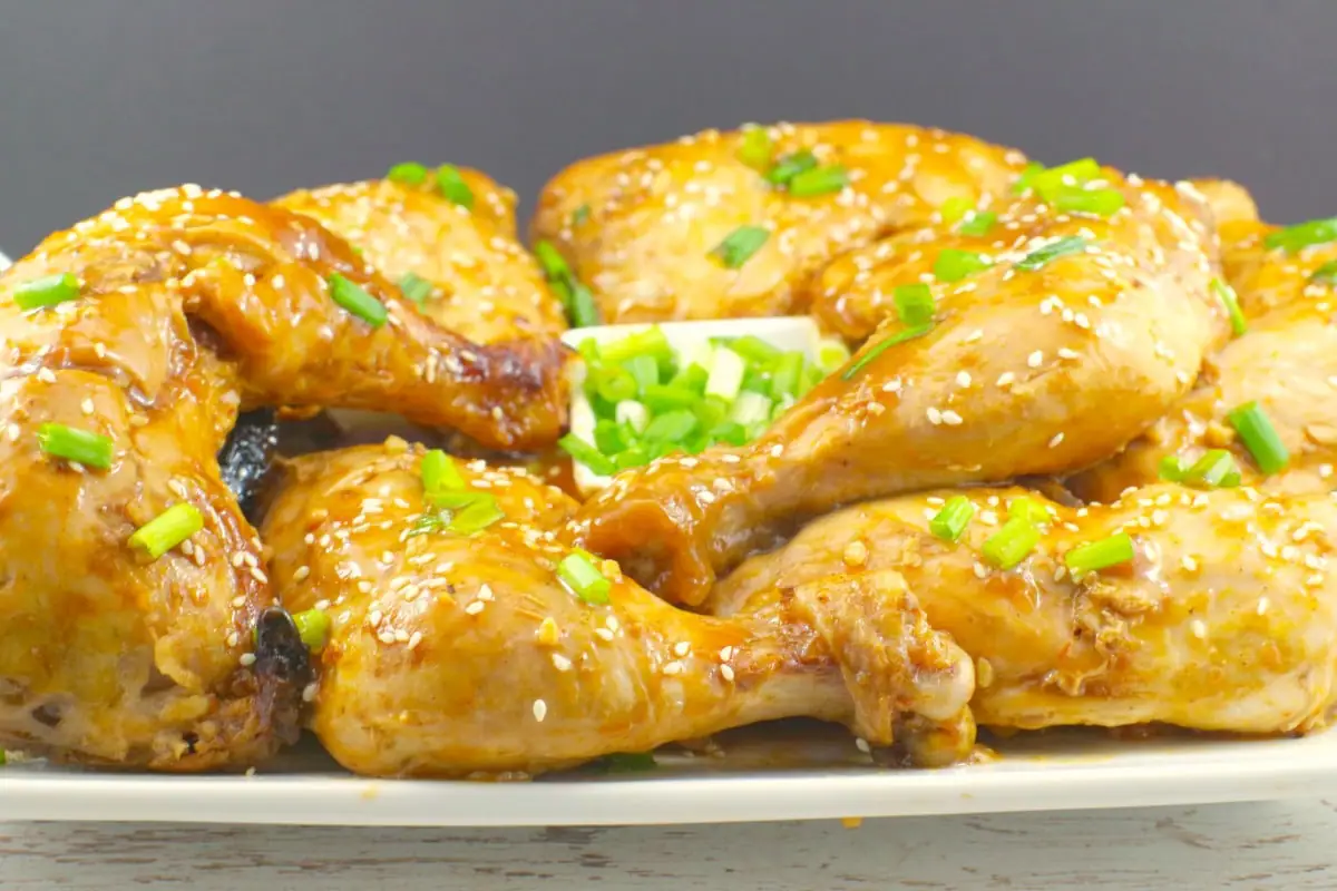 Chicken quarters with hoisin sauce | legs with thighs attached - foodmeanderings.com