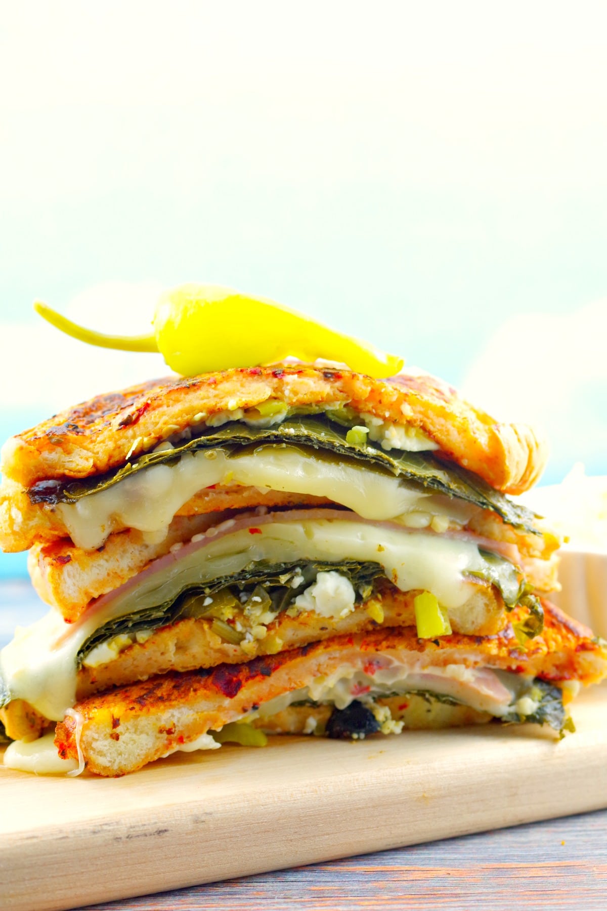 Gourmet Mediterranean Monte Cristo Sandwich - foodmeanderings.com
