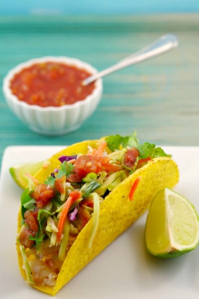 Easy & Healthy Fish Tacos with slaw (no fishy taste) - Food Meanderings