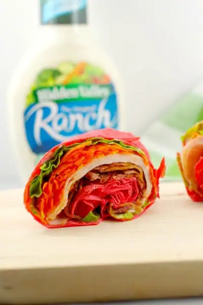 Quick Turkey club ranch wrap |tortilla sandwich wrap - Foodmeanderings.com