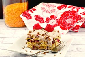 No Bake Dessert Lasagna - lentil, chocolate and raspberry - foodmeanderings.com