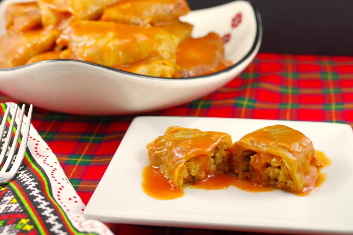 Scottish Cabbage Rolls | meat and rice - foodmeanderings.com