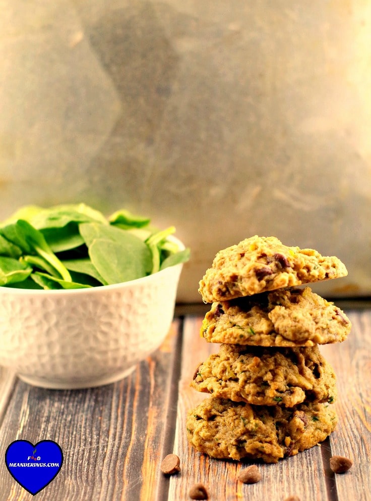Healthy Chocolate Chip Cookies spinach cookies Food Meanderings