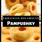 collage of 2 photos of Ukrainian doughnuts