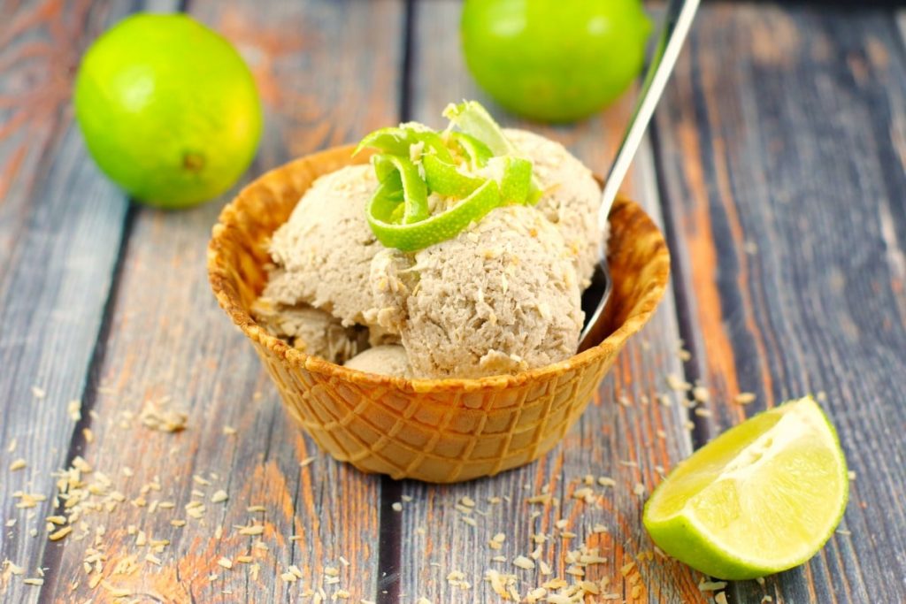 Coconut Lime Nice Cream | #vegan, #bananas - Foodmeanderings.com