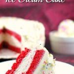 Easy Red Velvet ice cream cake - foodmeanderings.com