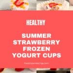 pin of strawberry frozen yogurt cups
