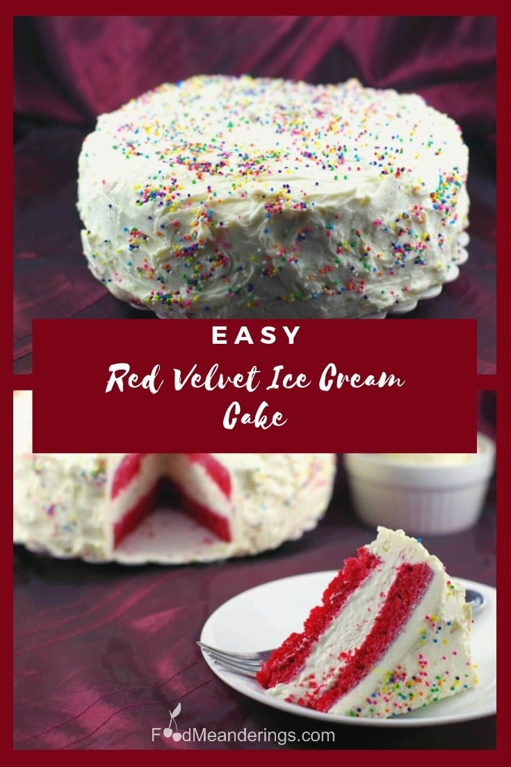 Red Velvet Ice Cream Cake Recipe Food Meanderings