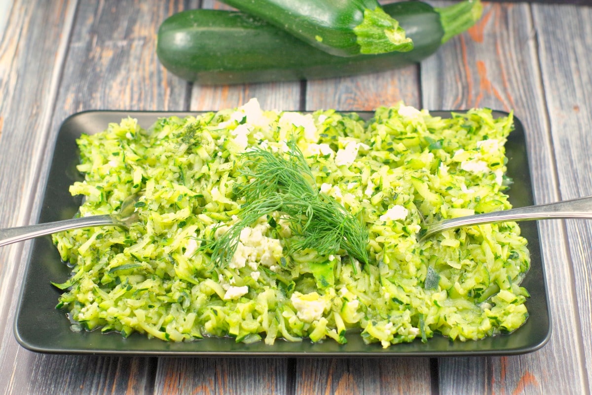 Zucchini & Feta Saute | healthy, side dish - Foodmeanderings. com
