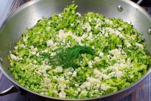 Shredded Zucchini & Feta Saute | healthy - Foodmeanderings.com