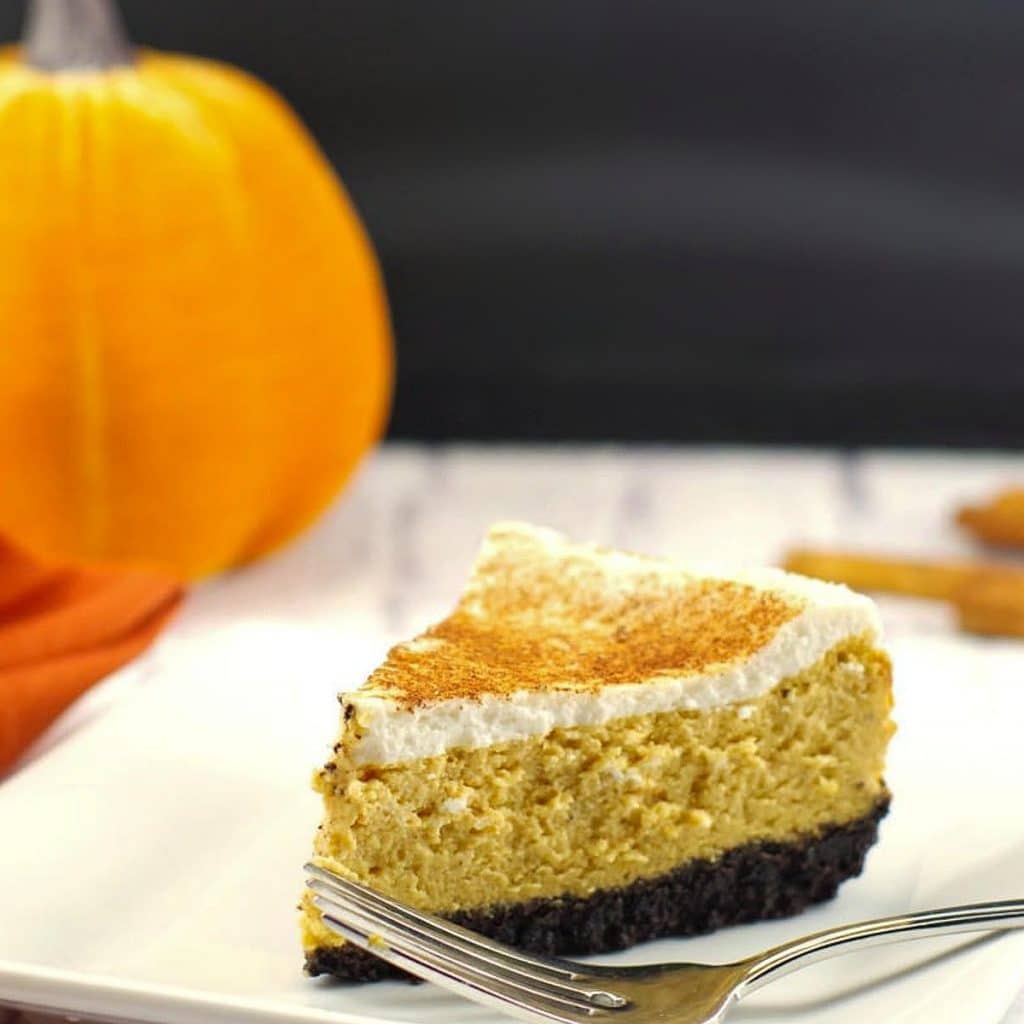 Skinny Pumpkin Cheesecake Thanksgiving Dessert Food Meanderings