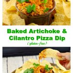Baked Artichoke & Cilantro Pizza dip - gluten-free