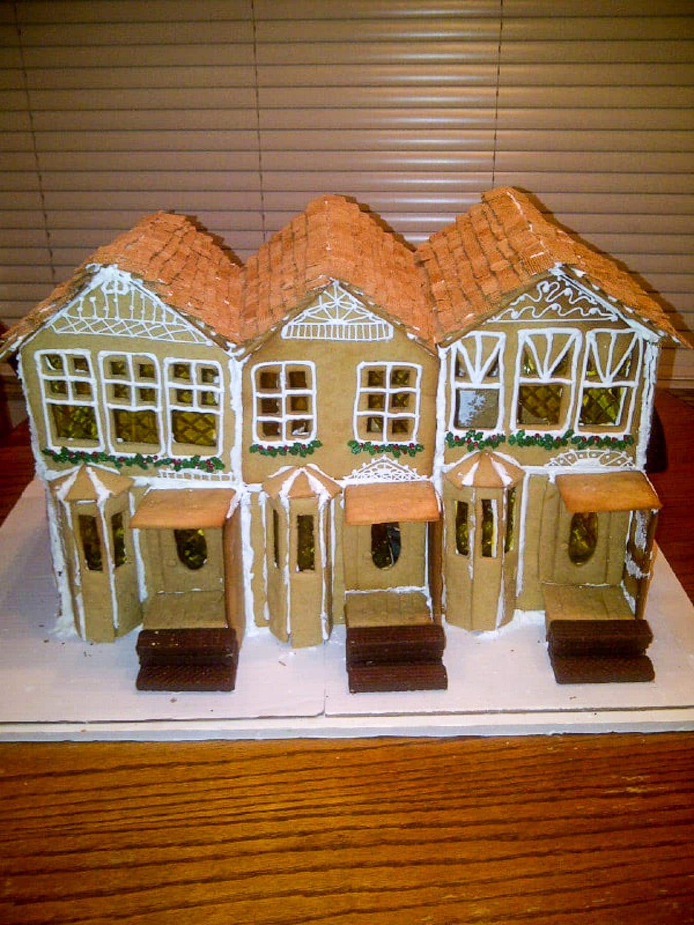 unfinished large gingerbread house