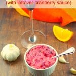 Cranberry Aioli | with leftover cranberry sauce #aioli #cranberry- foodmeanderings.com