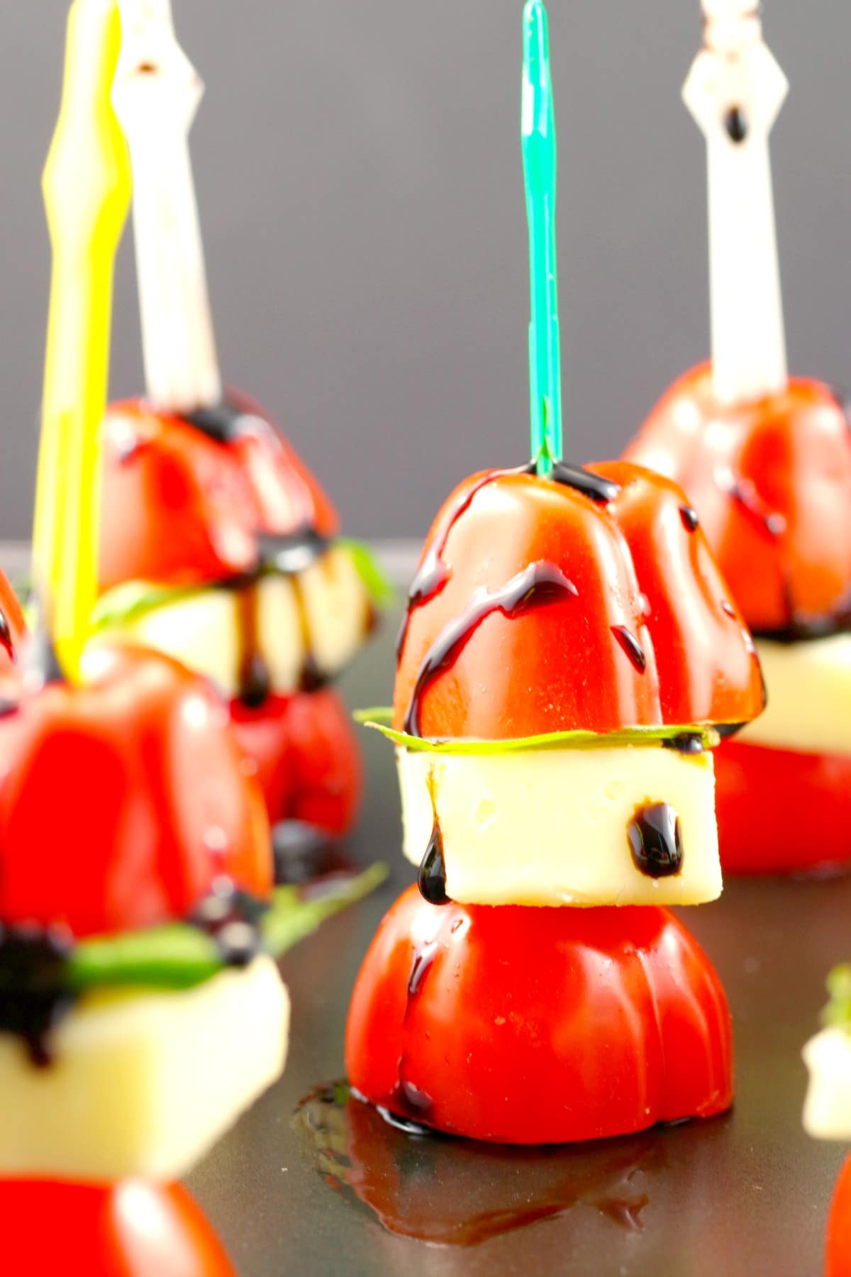 Easy Caprese salad skewer appetizer