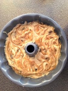 Butter tart swirl cake - Foodmeanderings.com