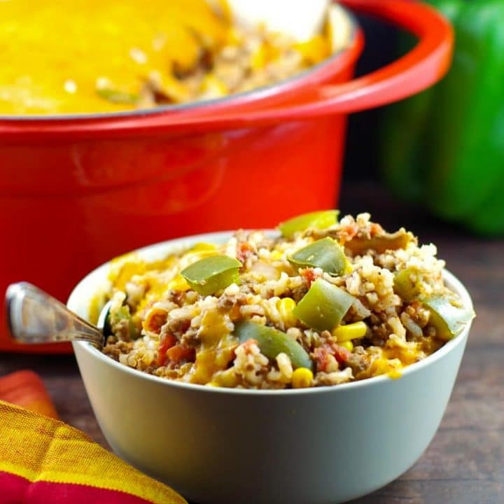 Stuffed Green Pepper Casserole (WW friendly) - Food Meanderings