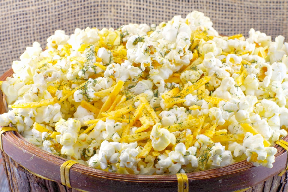 top of popcorn in a bowl