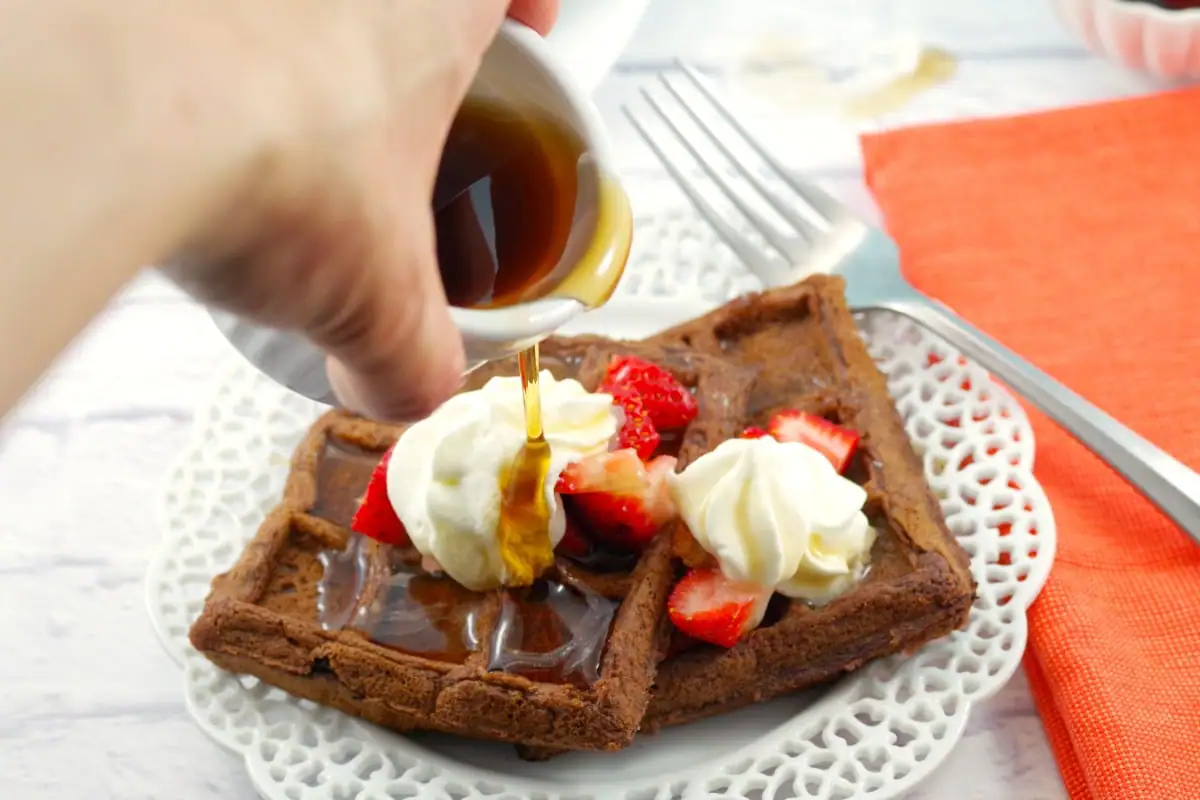 Chocolate Waffles Recipe | Belgian waffles - Foodmeanderings.com