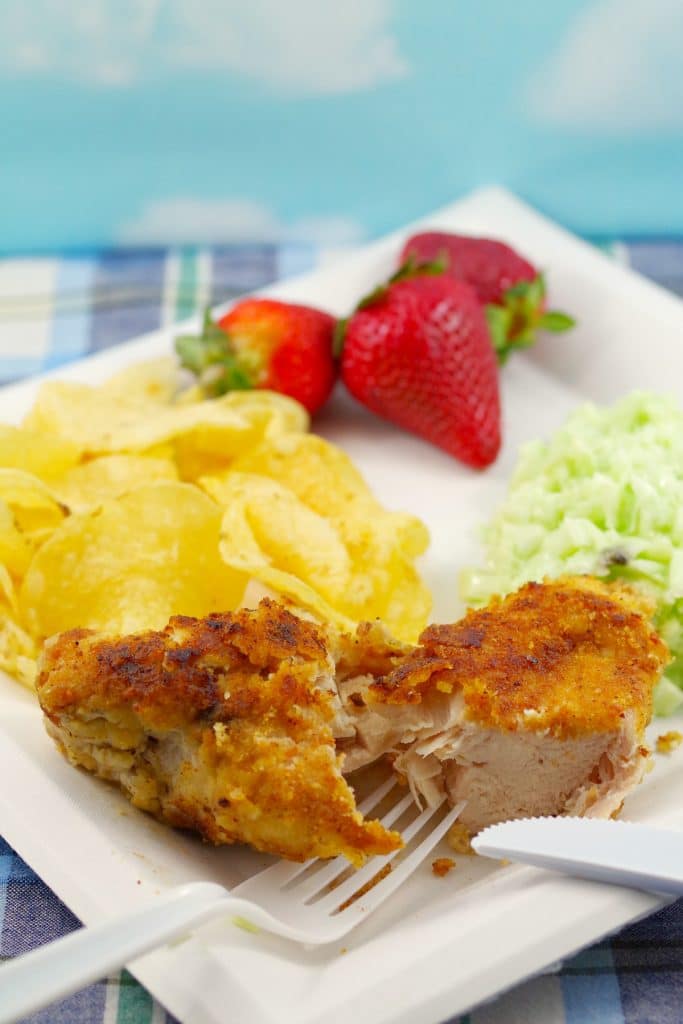 Fried Caesar Chicken recipe | picnic chicken - foodmeanderings.com