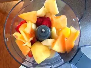 Fruit popsicle Making Step 2 - add to food processor