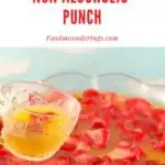pin with photo of a cup of punch and a punch bowl behind it
