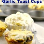 Greek Lasagna cups with Garlic Toast | #greek #lasagnarecipe - foodmeanderings.com