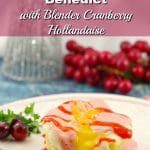 Gluten-free Rice & Ham Eggs Benedict | with Cranberry Hollandaise #rice #eggsbenedict #glutenfree