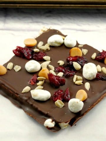 healthy rocky road square on a white surface