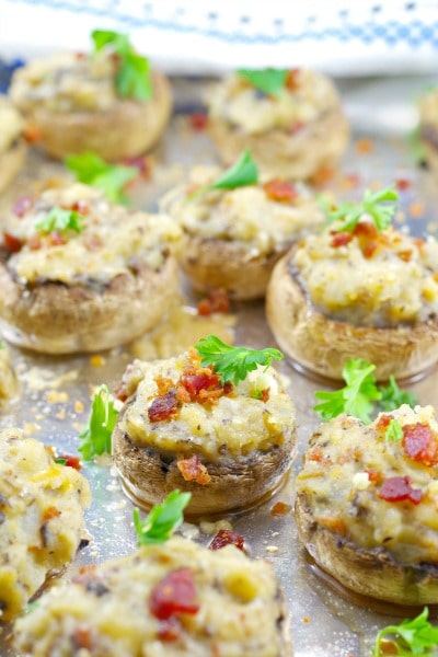 Easy Pierogi Stuffed Mushrooms