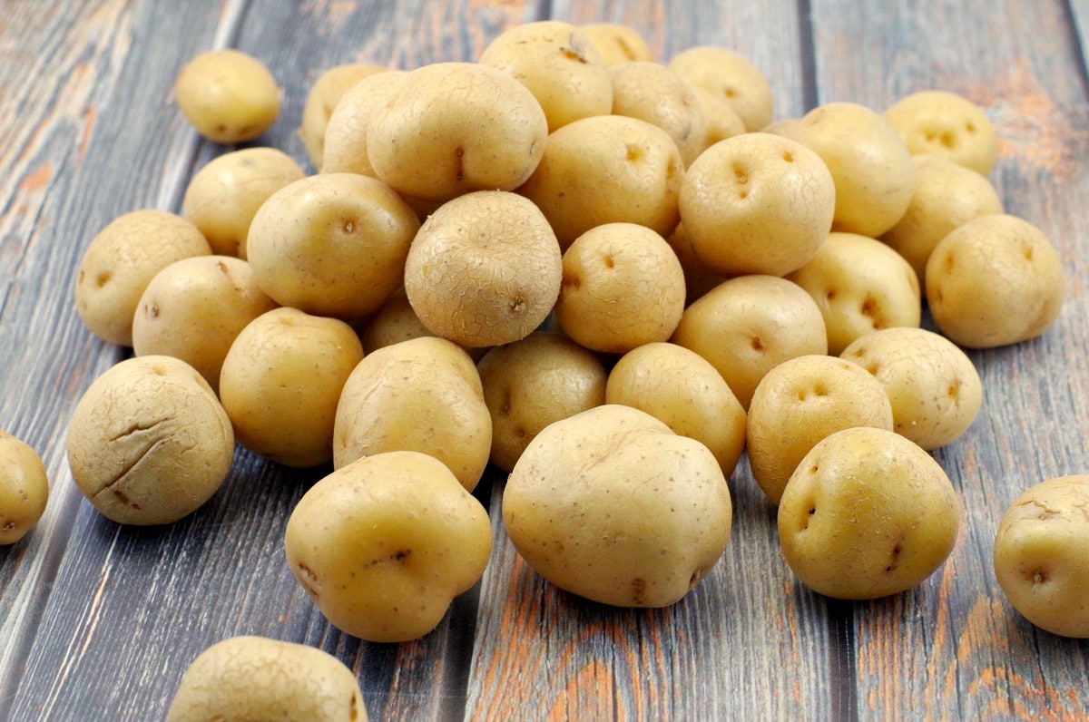 Pile of creamer potatoes (little potatoes)
