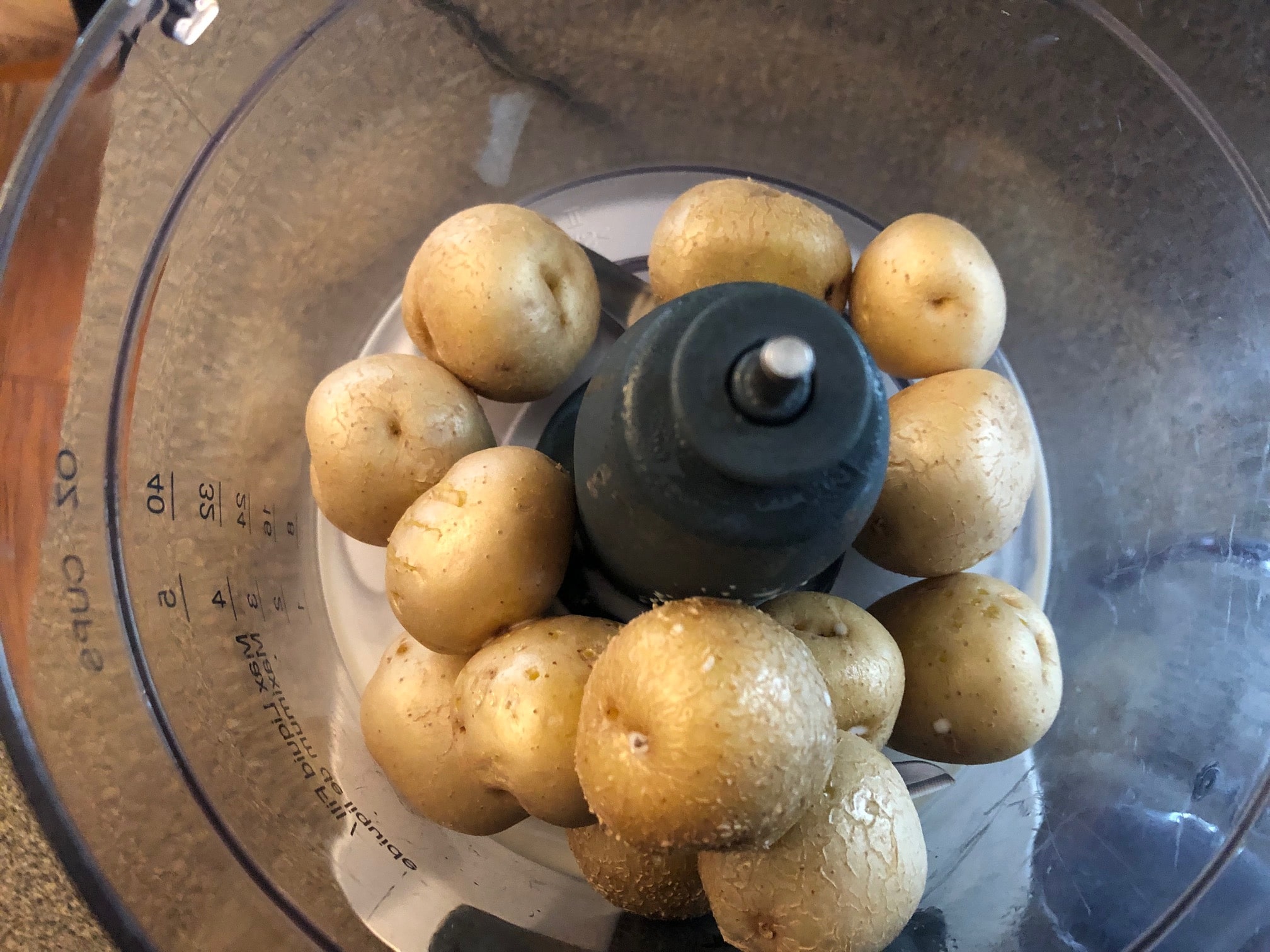 potatoes in food processor