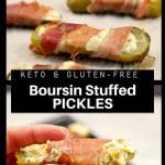 collage of stuffed pickles