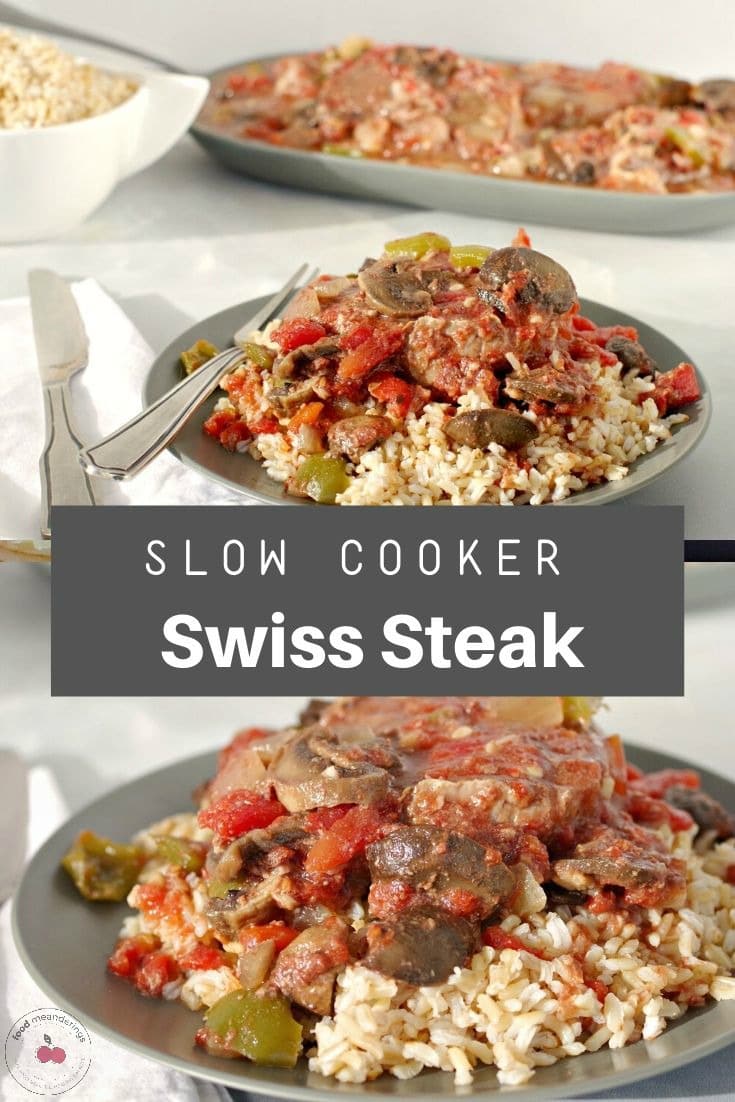 Slow Cooker Swiss Steak ( smothered steak)- Food Meanderings