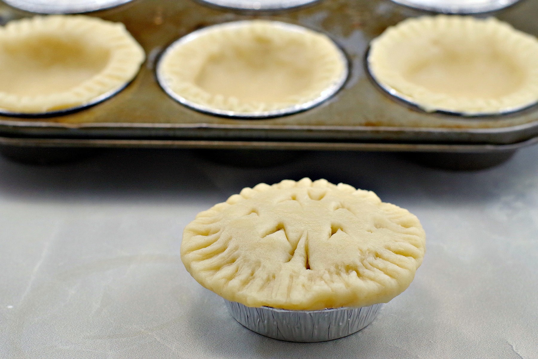 Tarts shells made with no fail pie crust