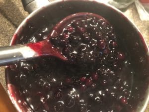 thickened berry mixture - thick like jam