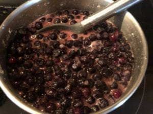 Let the berries simmer until soft and the mixture is thickened