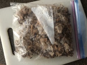 skor bars in bag ready to be crushed