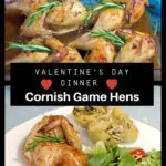 Collage of cornish game hens