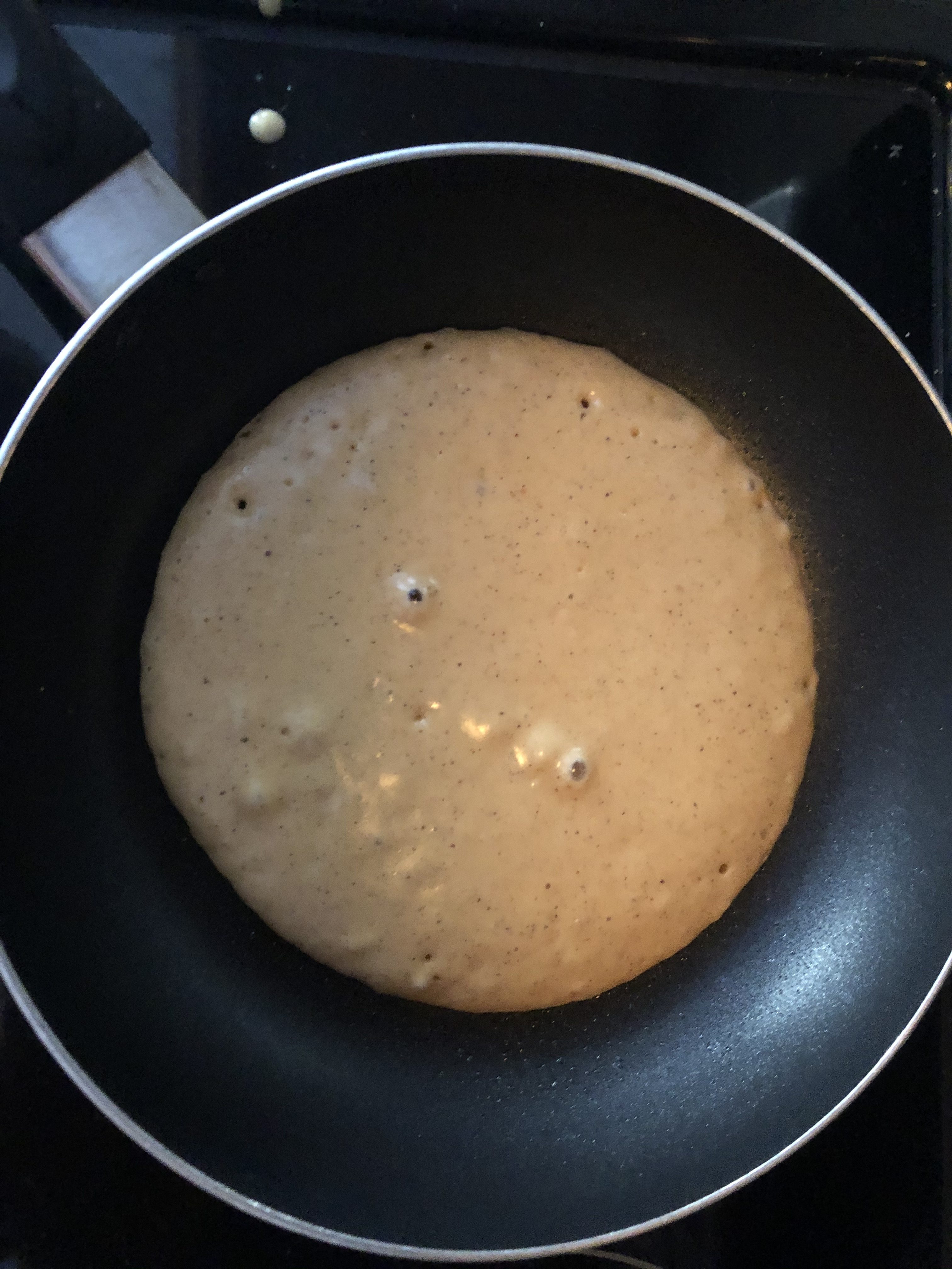 When bubbles appear on surface, then flip and cook on other side until lightly brown.