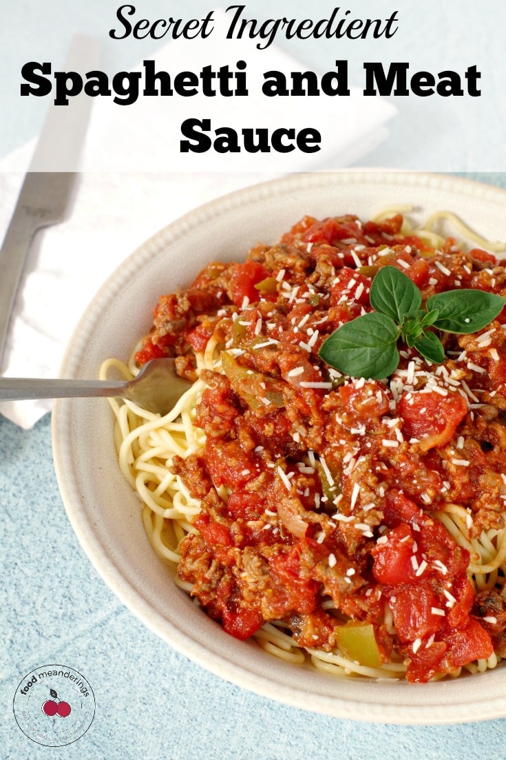 Secret Ingredient Spaghetti Sauce Food Meanderings