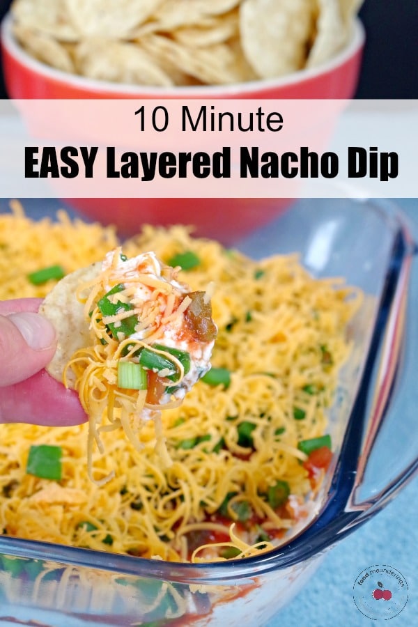 Easy Layered Nacho Dip | game day dip- Food Meanderings