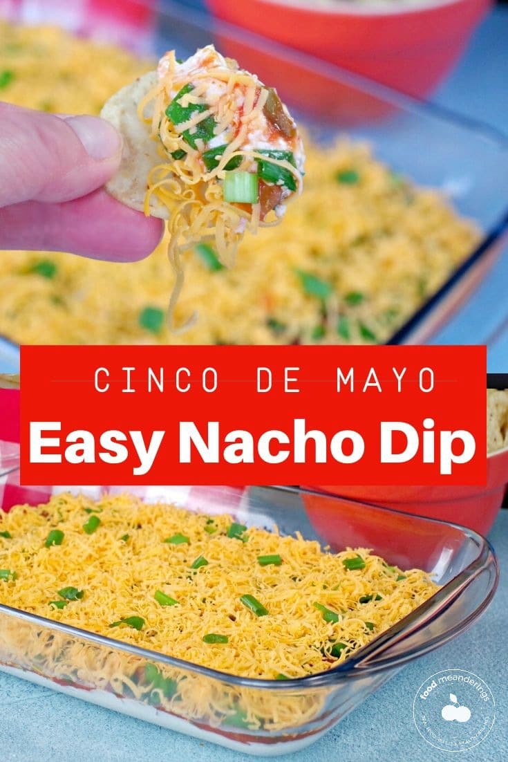 Easy Layered Nacho Dip | game day dip- Food Meanderings