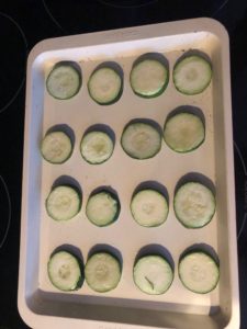 Zucchini bites broiled for 2 minutes on each side