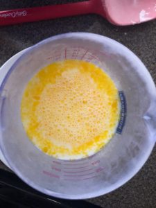 egg mixture in bowl