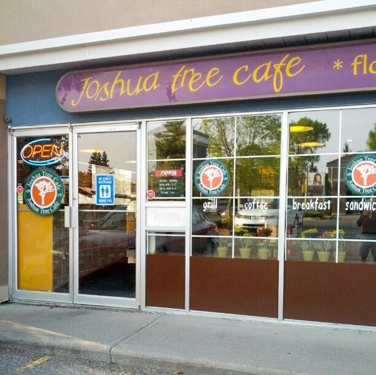 storefront of Joshua tree cafe Calgary
