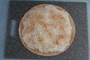 tortilla with cream cheese and cinnamon