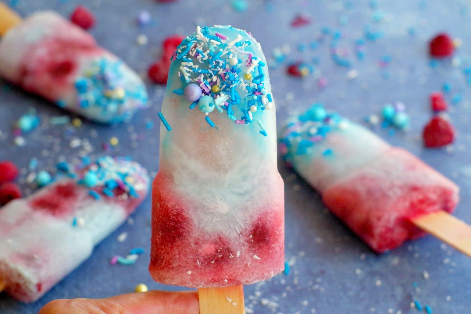 Coconut Blue Raspberry Popsicles Food Meanderings