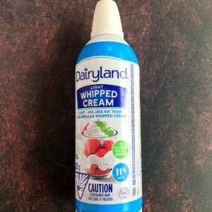 can of whipped cream